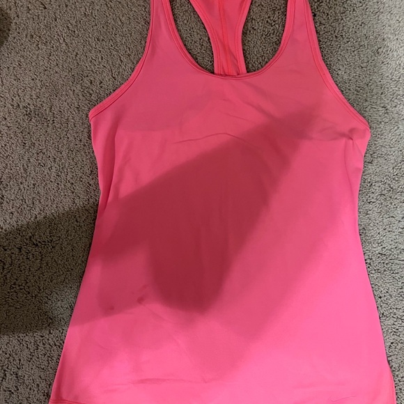Neon pink women’s Nike dri fit work out tank top - Picture 2 of 7